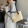 Large Capacity Shoulder Big Bag Women's 2025 New Woven Beach Bag Foreign Style Underarm Commuter Tote Straw Bag