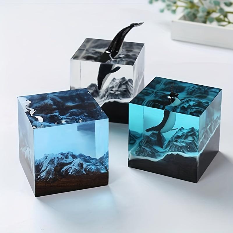 5pcs Large Deep Square Resin Mold Silicone, Epoxy Resin Pouring Mold DIY Box Resin Silicone Set Mold, Transparent Cube Silicone Mold For Resin Casting