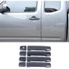 Car Exterior Door Handle Cover Compatible with Nissan Frontier 2005-2017,ABS Carbon Fiber Pattern Outside Door Handle Trim Strips Cover Protector