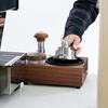 Watchget Knock Box Espresso Knock Box Knock Box Tamper and Distributor Stand Storage Compatible with Walnut Coffee Knock Box Coffee Residue Bucket
