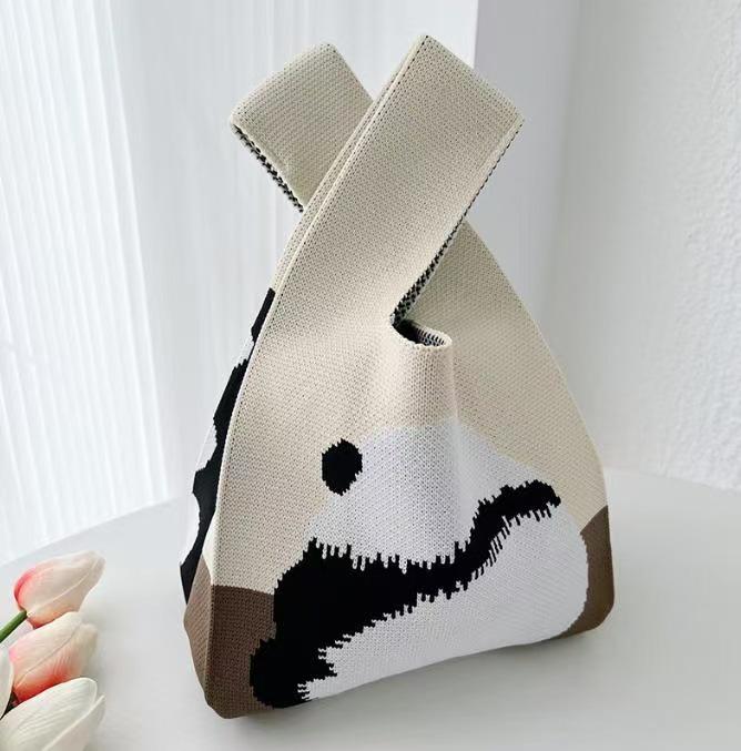 Festive Knit Souvenir Tote: Versatile Casual Handbag & Classic Storage Bag