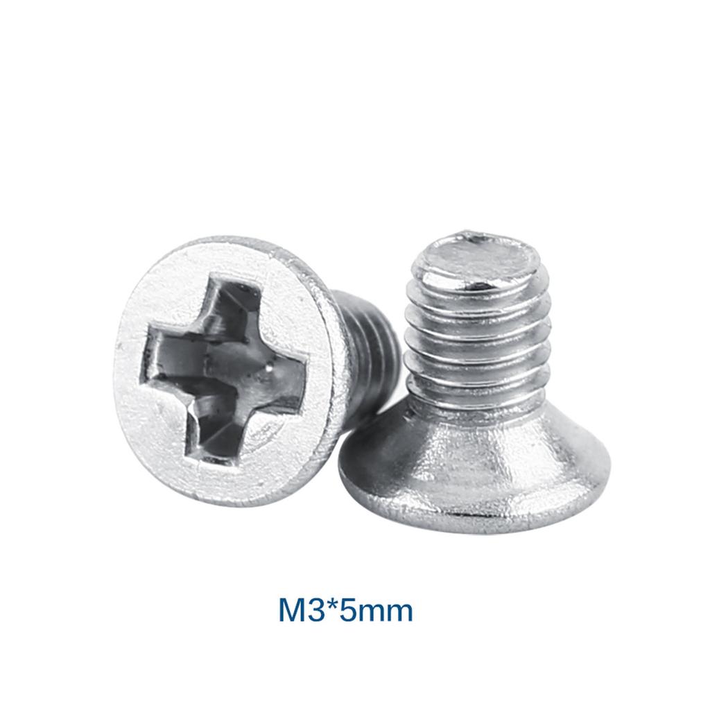 100pcs Bag Flat Head SS304 Machine Countersunk Screw Fastener Repair Tool Accessory M3*4
