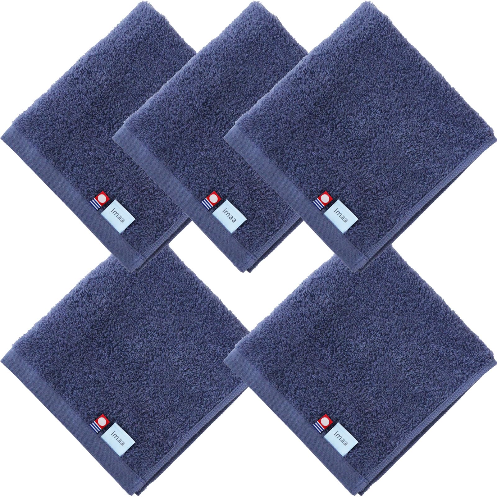 

imaa (Ima) Imabari Towel Certified Hand Towels: Soft, Thin, Absorbent, Quick-Drying, Made in Japan, 100% Cotton, 34cm x 35cm, Vacuum Compressed Pack,