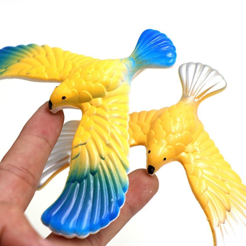3Pcs Balancing Eagle with Pyramid Stand Magic Bird Desk Decor Funny Gadgets Novelty Toys for Children's Gift Miniature Figurines