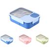 with Fork and Spoon Lunch Box 3 Grid Microwave Food Storage Container Snack Food Box  for Kids