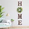 Home Letter with Wreath Farmhouses Decors Wood Decorative Sign for Bedroom Livingrooms Entryways Kitchen Housewarming