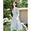 Women's Elegant A-Line Cotton Midi Dress