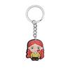 Q Version of Creative Modeling Silver Cartoon Keychain Cute Cartoon Removable Decoration