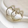 Simple Hollow Love Earrings Small Fresh Wild Metal Peach Heart Earrings Cute Female Jewelry Earrings