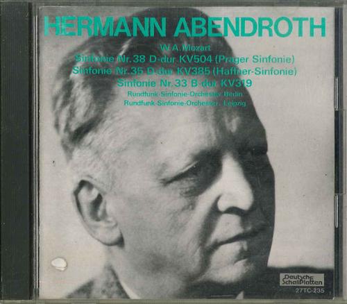

CD ABENDROTH - Mozart: Symphony No. 38.35.33 27TC235 TOKUMA Japan Classical Used