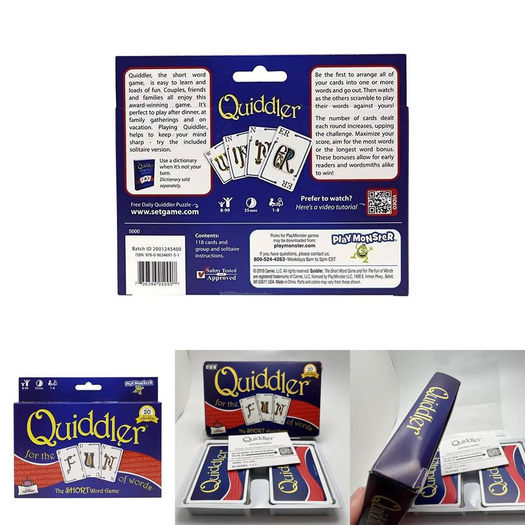 Coinvolgente Gioco di Carte Quiddler Per Famiglia e Amici con Design a Cinque Corone Ideale per Strategia e Divertenti Riunioni