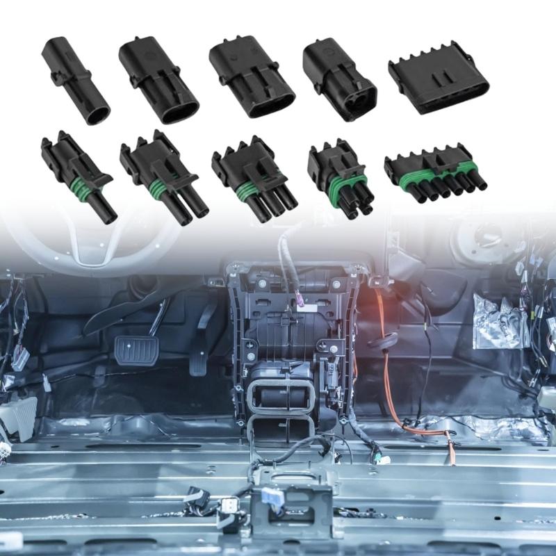 376Pcs Waterproof Car Electrical Wire Connector Terminals Plug Car Seal Socket Male Female Wiring Cable Socket