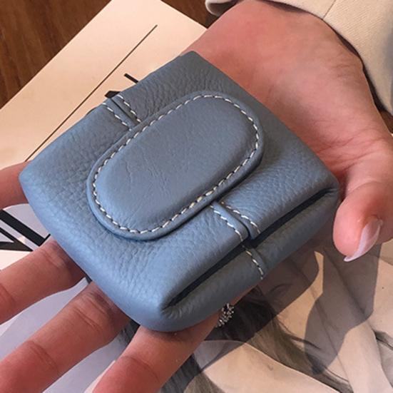 Mini Münzgeldbörse Druckknopfverschluss Kleine Geldbörse Kleingeldfach Damen Geldbörse für Schlüssel Lippenstift Kopfhörer Handtaschen-Organizer