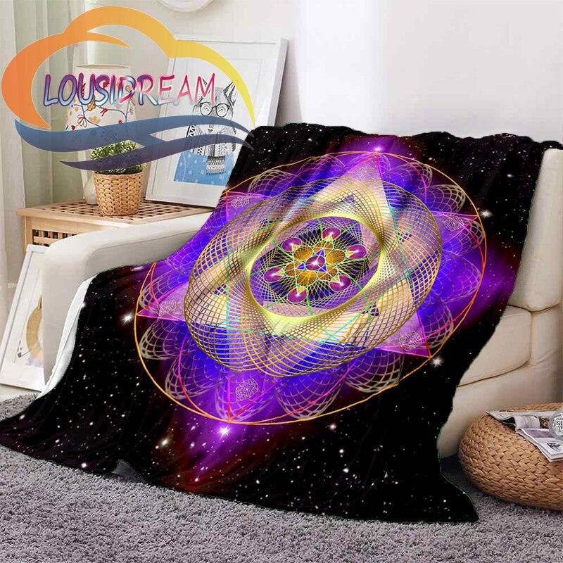 Blume des Lebens Flanell-Kaschmir-warme und weiche Modedecke Plüsch-Sofabettdecke Überwurfdecke für Picknickdecke