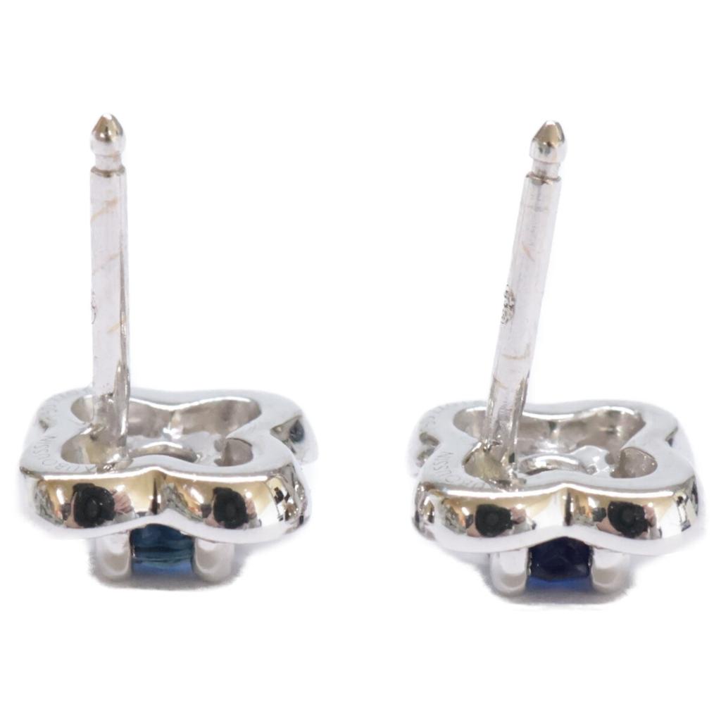 MAUBOUSSIN K18WG Diamond X Sapphire Chance of Love Studs Earring White goldUsed