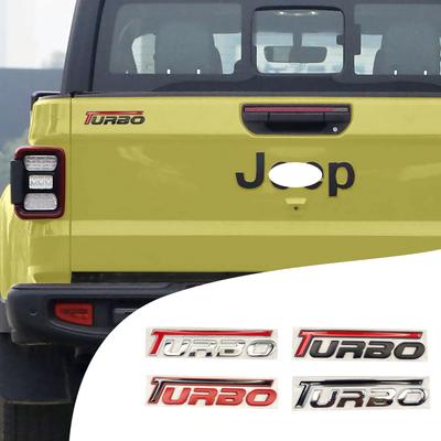 Car Styling New Design Colorful Turbo 3D Metal Zinc Alloy Universal Fender Emblem Rear Trunk Badge Sticker Decal