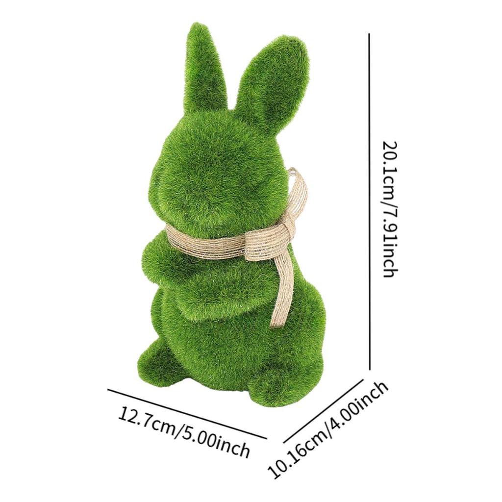 Easter Bunny Figurine Cute Desk Ornament for Farmhouse Birthday Gift Cabinet