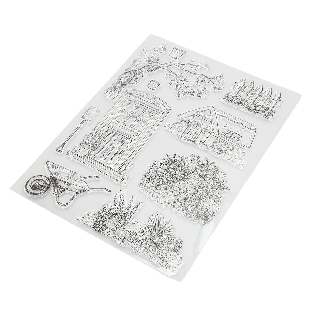 6pcs Clear Stamps Transparent Stamps Decorative Scrapbooking Clear Stamps for Photo Albums Greet