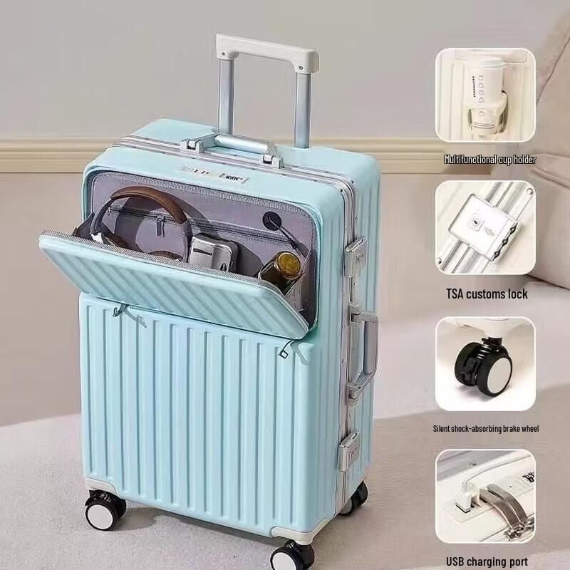 Li Shen Front-Opening Aluminum Frame Hardside Luggage