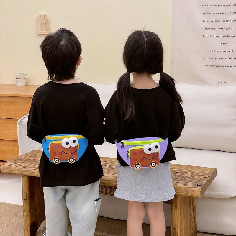 Colorful Cartoon Children's Waist Bag Lightweight Cute Snack Bag For Preschool Kids
