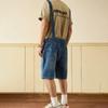 Men's Denim Suspenders Shorts Summer One-Piece Denim Overalls Men's Shorts Five-point Denim Shorts Slim Overalls Denim Shorts