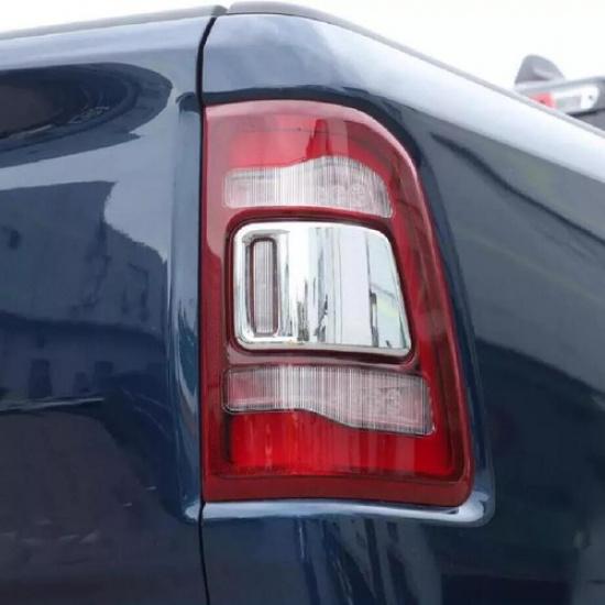 For - 2024 Dodge Ram 3500/2500/1500 Chrome Rear Light Lamp Frame Trim Cover