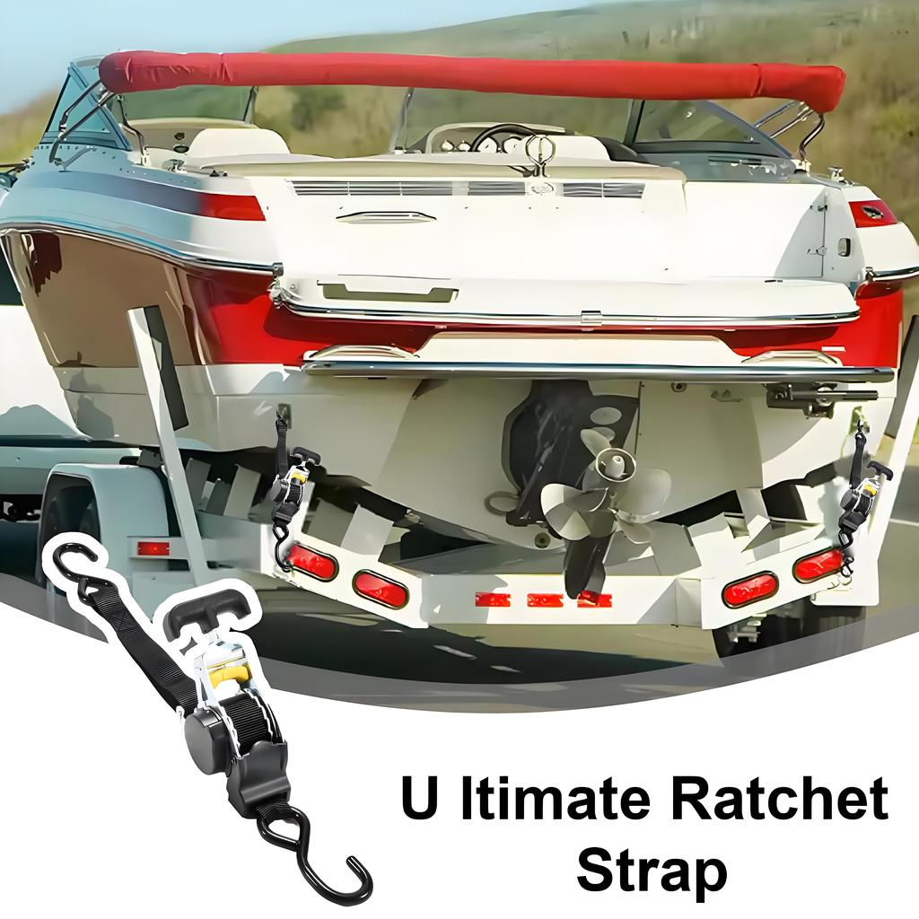 Self-Retracting Truck Bed Straps | Tool-Free Installation & Secure Hold | for Motorcycle ATV Kayak Cargo Hauling