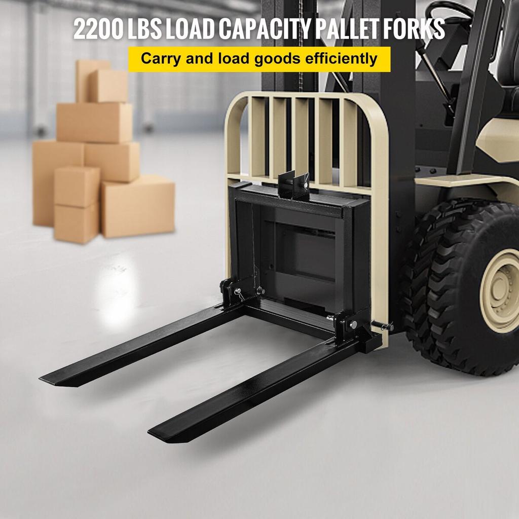 3 Point Hitch Pallet Fork 2000lbs, Fork Attachment for Category 1 Tractor, 25.5''x22''x41'', Steel Tractor Heavy Equipment Attachment, for Tractor,