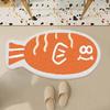 Cartoon Fish Imitation Cashmere Shaped Small Carpet Comfortable Insulation Porch Carpet Toilet Door Mat Home Decoration
