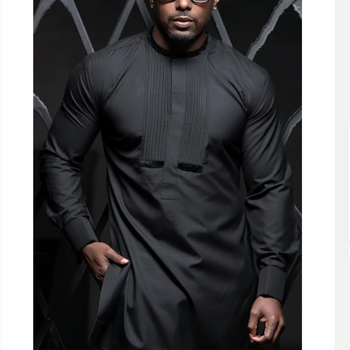 S-4XL Men Dashiki Long Clothes Shirt Trouser Set Mens 2 Pieces Outfit Suit Traditional Male Clothes T-shirt Pant Suits for Men