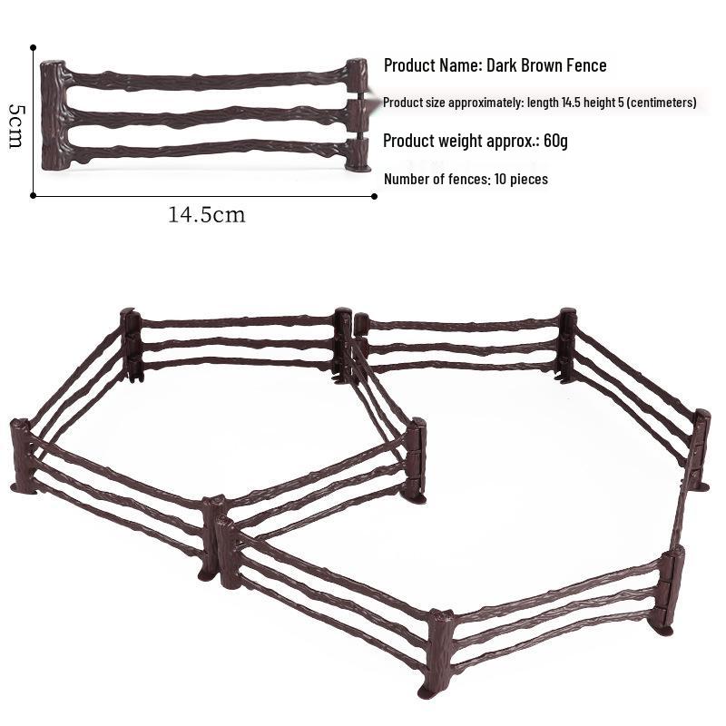 Creative Simulation Fence Set for Farm, Ranch, Zoo, or Sandbox Decorations