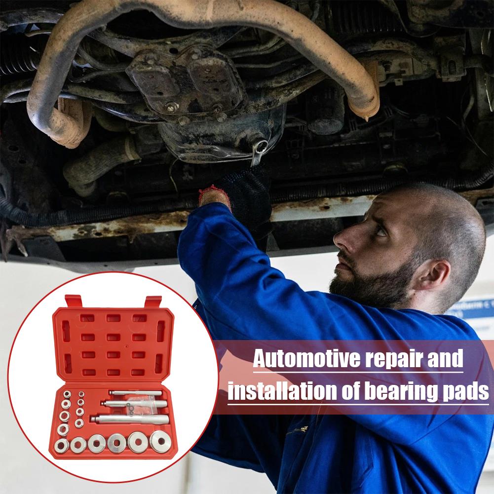 Narzędzie do demontażu łożysk Zestaw naprawczy 17 szt./zestaw Wciskak/ściągacz uszczelnień Narzędzia samochodowe Zestaw do łożysk kół aluminiowych