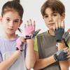 Outdoor Kinder Hängestange Handschuhe Kinder Halbfinger Radsport Handschuhe Klimmzug Anti-Rutsch Handschuhe für Jungen Mädchen 3-8J