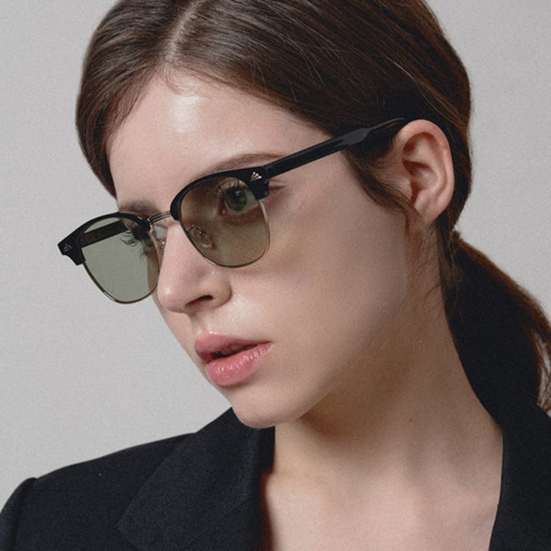 RECLOW YLeen SILVER SUNGLASS GREEN