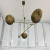 Chandelier Mid Century Modern 3 Light Pendant Raw Brass Sputnik Chandelier Light Fixture Décor