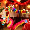 Chinesische Papierdrachen-Dekoration Bunter faltbarer handgehaltener Drachenspielzeug für Neujahrsfest Party Heimschmuck DIY Bastelarbeiten