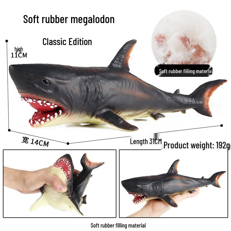 Children's Soft Rubber Marine Animal Toys: Killer Whale, Great White Shark, Beluga, Blue Whale, Dolphin, Sperm Whale Models