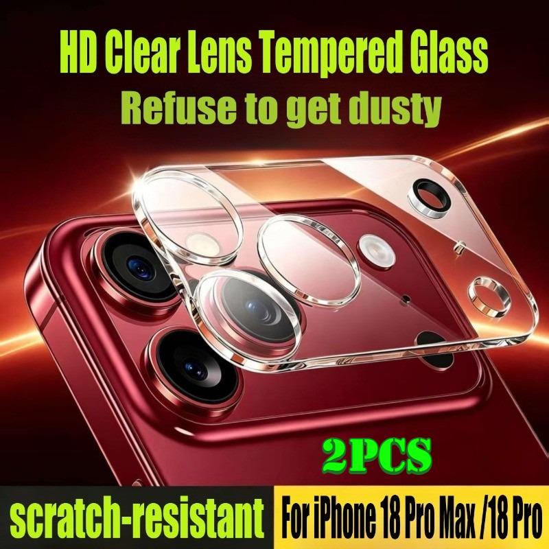 HD Clean Tempered Glass Camera Lens Protector For iPhone 18 Pro Max 17 16 15 14 13 12 11 Plus Air Back Protection Film