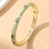Colourful Floral Cloisonne Bracelet Gold Color Cloisonne Bangle Retro Enamel Bracelet  Women