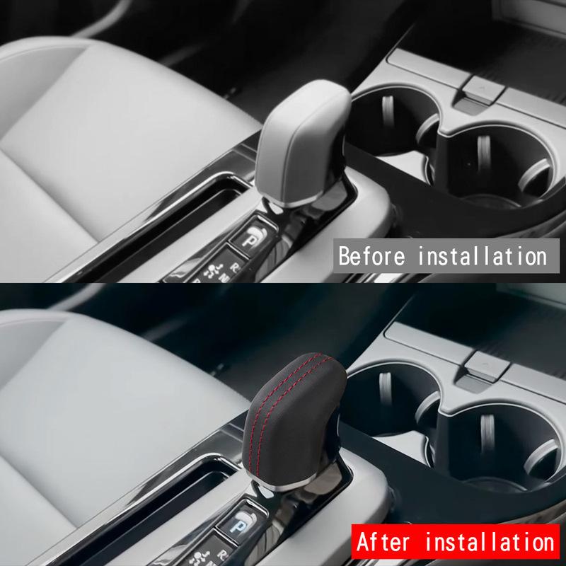 For Toyota CHR C-HR 2024 2025 prius  2024 Leather wear Car Gear Knob Cover Gear lever Head Trim Interior Accessories