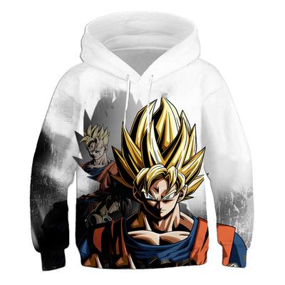 2025 MINISO Infantil Dragon Ball Moletom com Capuz Son Goku Meninos Meninas Impressão 3D Suéter Esportivo Fantasia Cosplay Pulôveres Tops Infantis