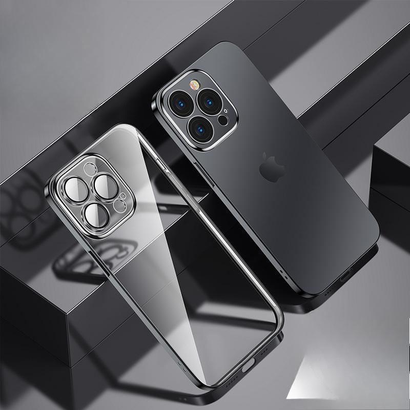 Applicable To Apple 13 Phone Case, IPhone14Promax Transparent Anti-drop 12 Full Package 11 Electroplated Anti-drop Protective Case