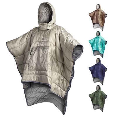 Outdoor Camping Warm Sleeping Bag Cloak Style Sleeping Bag Winter Poncho