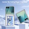 Suitable for Samsung ZFlip 20% Off Foldable Phone Case Flip7 with Ring Stand, Card Slot, Protective Cover, Matte Transparent 6