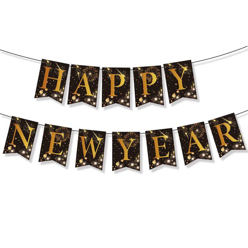 Vibrant 2022 New Year Celebration Party Decorations Stunning Gold Balloon Set And Banner