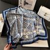 New Literary Fashionable Bandana Simulation Silk 7070cm Temperament Square Scarves Women SpringSummer Soft Satin Scarf