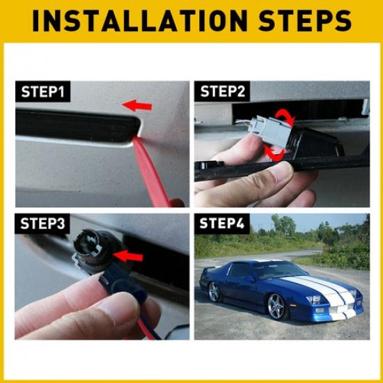 Set Front LED Bumper Side Marker Light For 82-92 Chevy Camaro Pontiac Firebird K