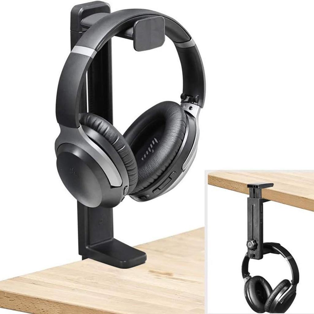 Headphone Holder Headsets Stand Rotatable Adjustable Height Sturdy ABS Construction Space Saving Headphone Hanger