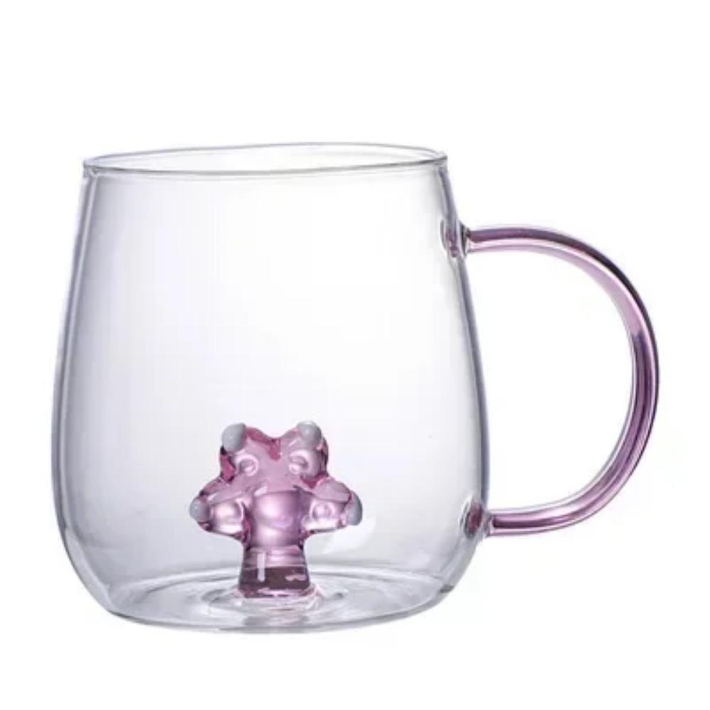 Cartoon Animal Shape Glass Home Cute High Borosilicate Glass Single Layer Cup Living Room with Guests Juice Cold Drink Cup