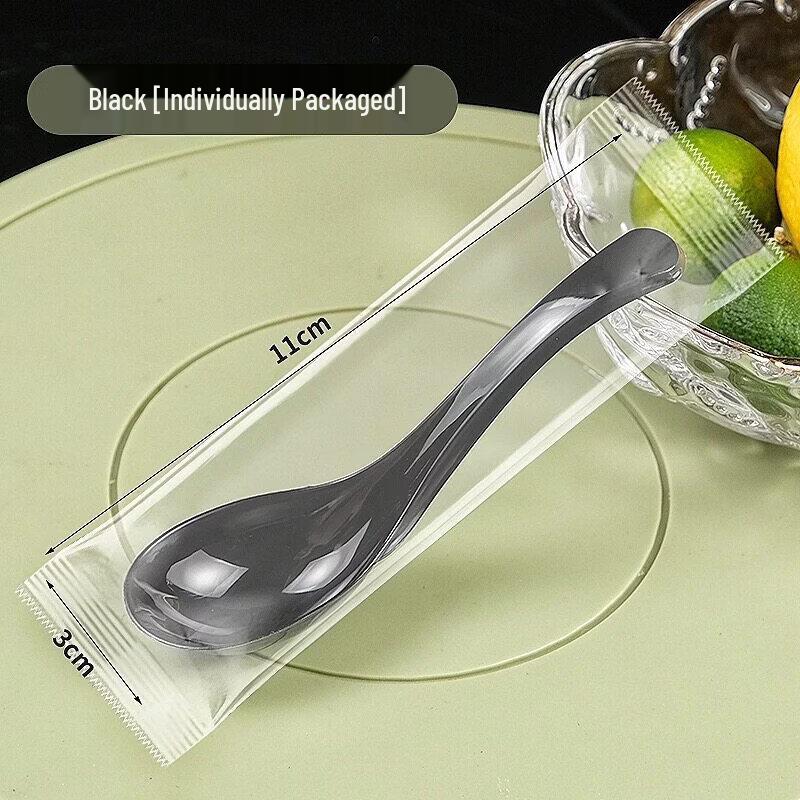Individually Wrapped Clear Disposable Plastic Spoons
